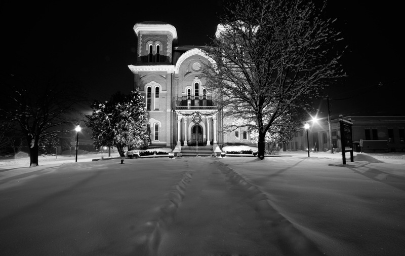 Owego, NY Courthouse in the winter photo, picture, image (New York