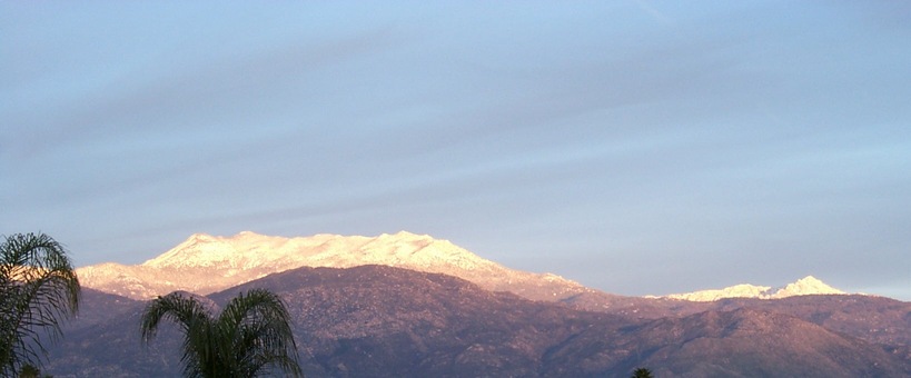 Hemet, CA: Mt. San Jacinto Alpinglow from Hemet