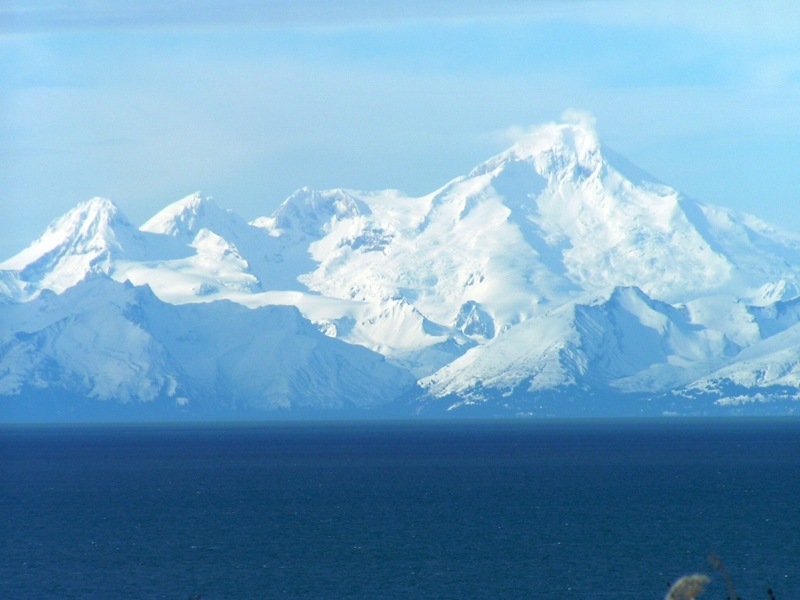 Anchor Point, AK: Iliamna volcano view from my house.