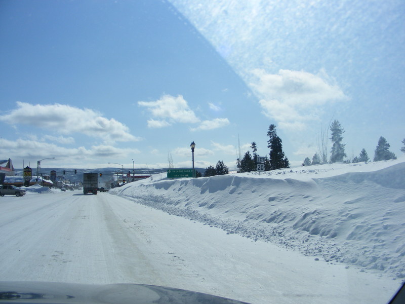 West Yellowstone, MT: Entrance to West Yellowstone, February 2011