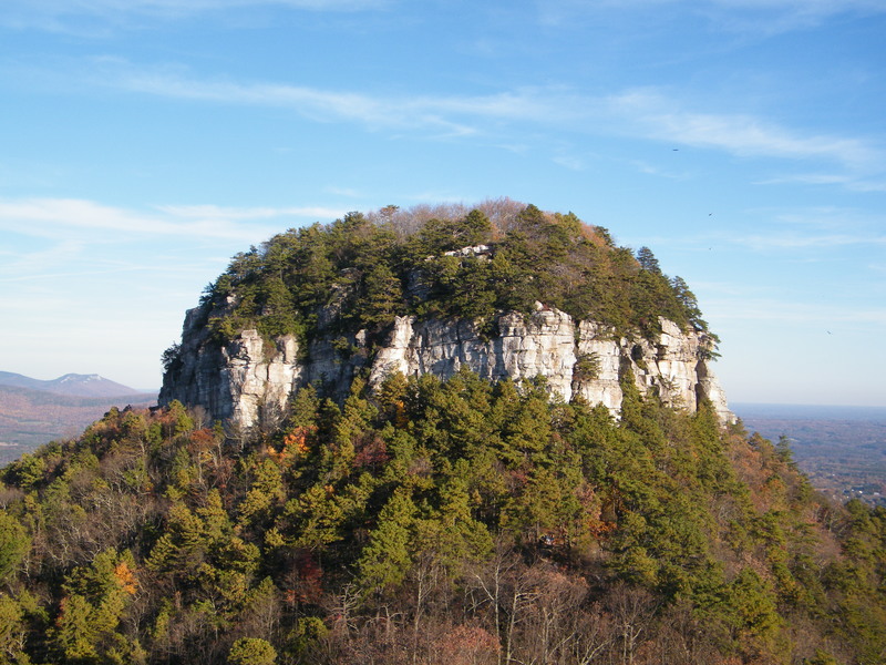 Pilot Mountain, NC: took this pic on the from the road as I was driving up the mountain