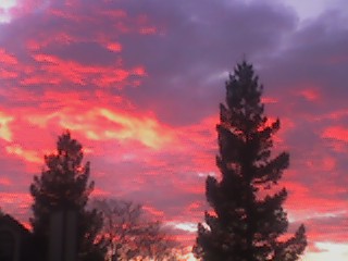 Turlock, CA: Red Pined Sunset Sky
