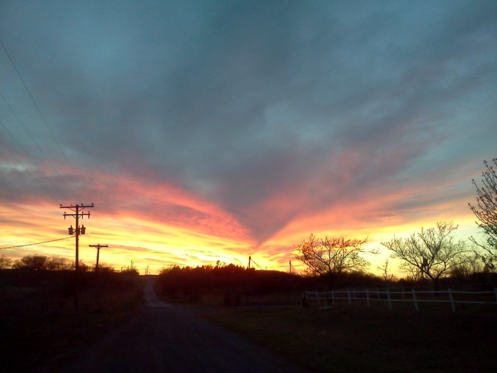 Devol, OK: First road before the main road