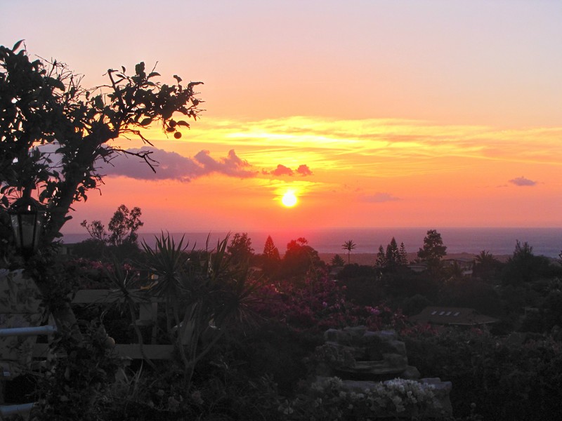 Waikoloa Village, HI: Sunset from my backyard