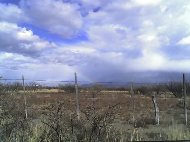 Willcox, AZ: looking at w mountain and there is a rainbow
