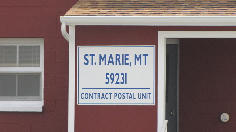 St. Marie, MT: Post Office at Saint Marie Montana