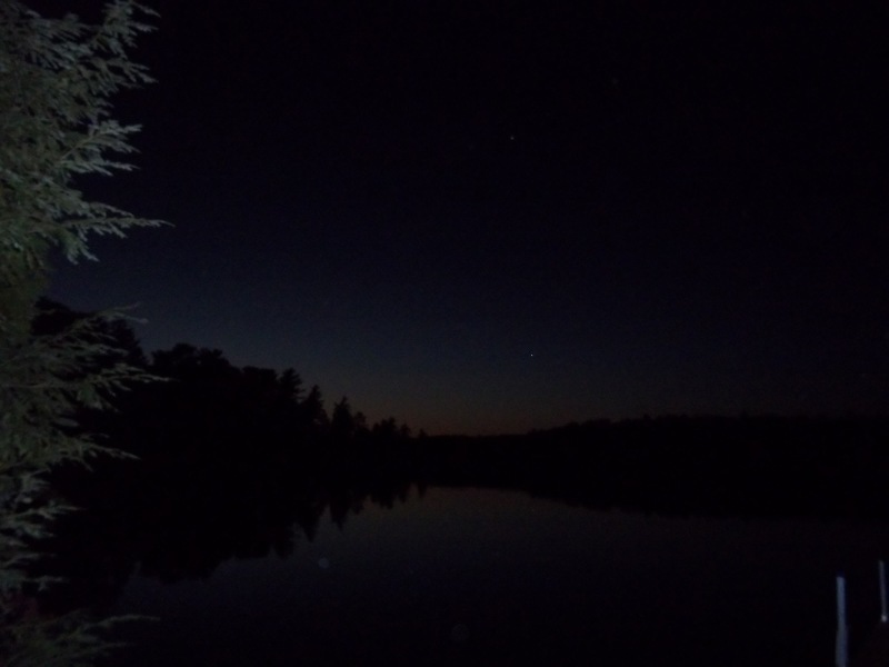Rhinelander, WI: Dark night on fith lake