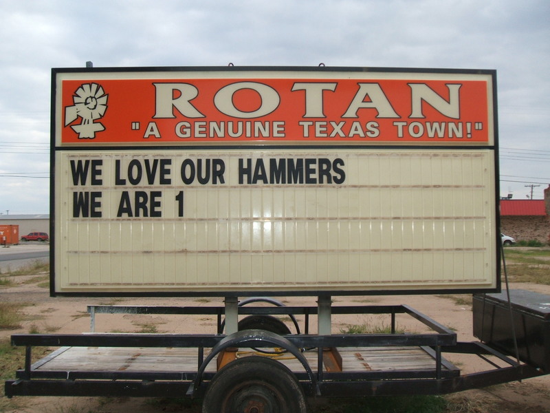 Rotan, TX: Rotan Signs