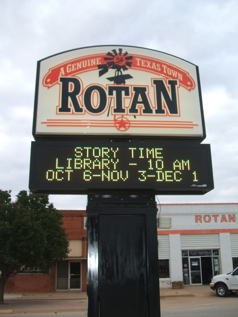 Rotan, TX: Rotan Signs
