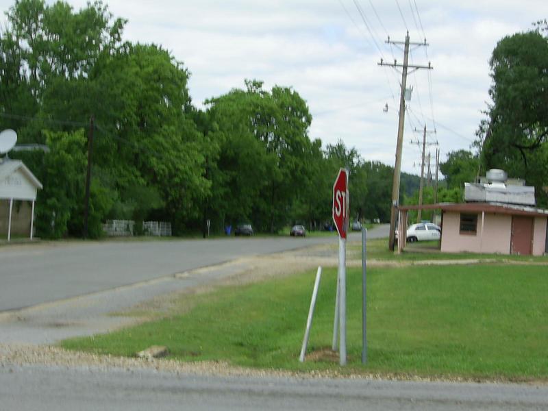 Marble City, OK: Main St. looking North, Marble City, OK