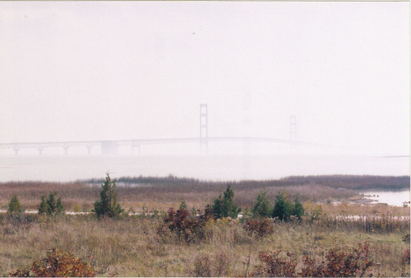 St. Ignace, MI: Saint Ignace Bridge in fog