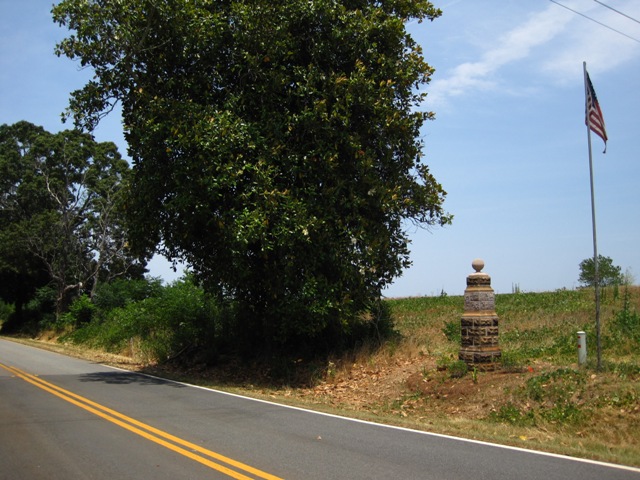 Americus, GA: Memorial Mile southern marker - Highway US19 north of Americus