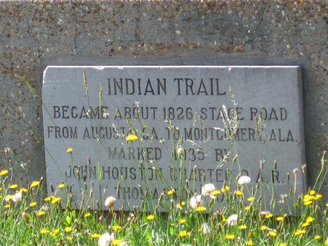 Thomaston, GA: Indian Trail Millstone Marker Inscription - US19 north of Thomaston