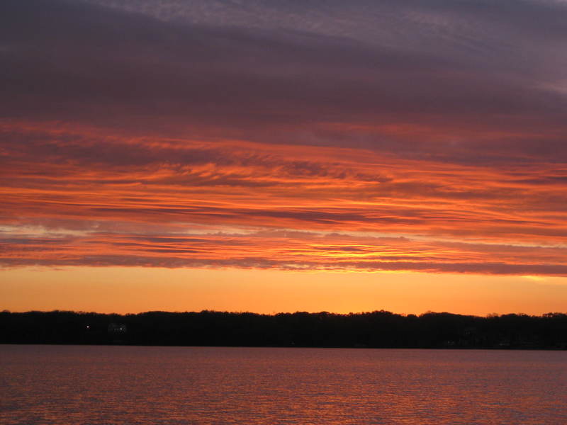 Cedar Lake, IN: sunset at Dairy Queen