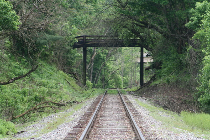 St. Marys, WV: Train tracks heading out of town
