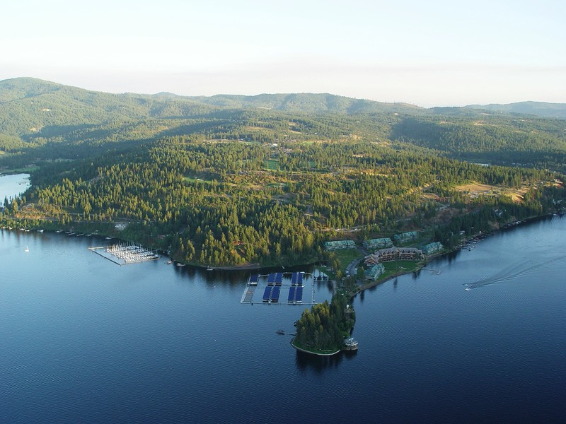 Coeur d, ID: Arrow Point & Gozzer Ranch @ sunset