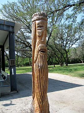 Comanche, TX: Carving in the City Park