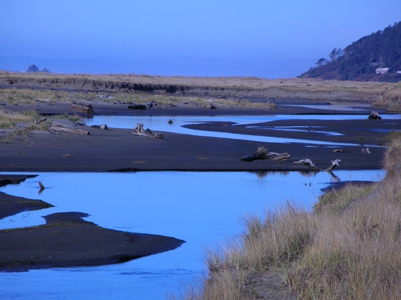 Copalis Beach, WA: Conner Creek. Creek has moved northward in the past 10 years. It coud eventually merge with the Copalis River.