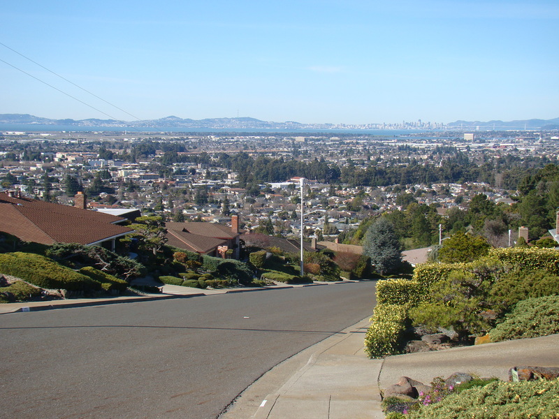 San Leandro, CA: View of the San Francisco Bay from San Leandro's Bay-O-Vista - Scenicview Drive