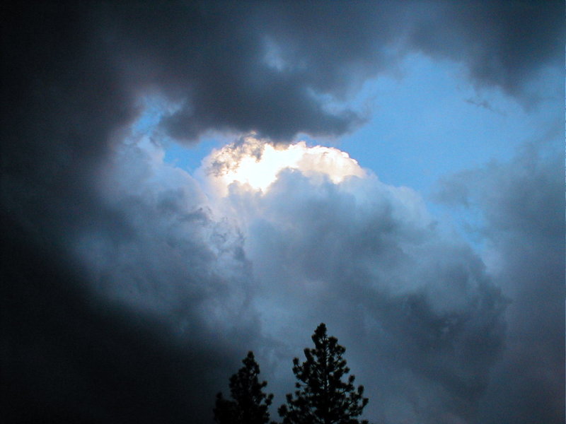 Seeley Lake, MT: Face in the clouds - Seeley Lake