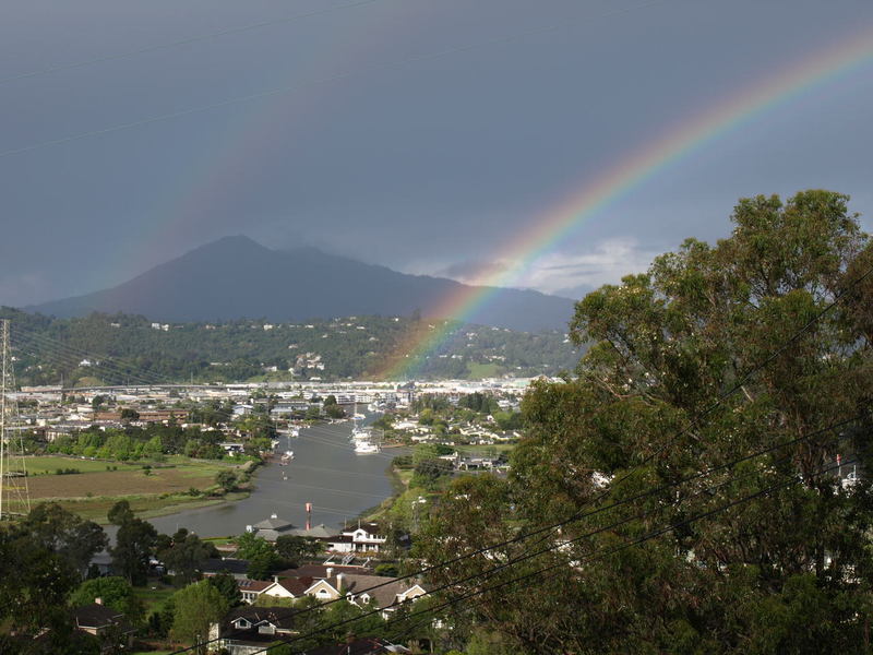 San Rafael, CA: Double rainbow over downtown San Rafael