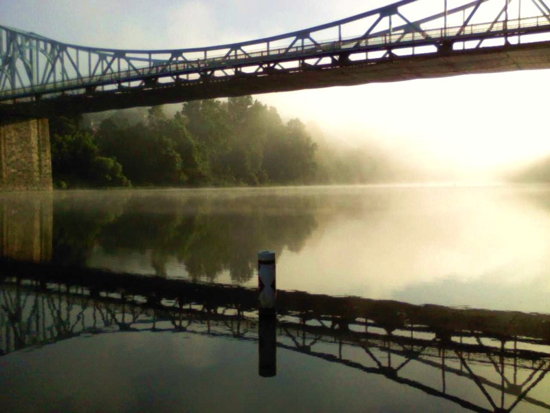Elizabeth, PA: Early morning mist rising from the Yough River under the Boston Bridge. So peaceful and serene at that time of the morning!