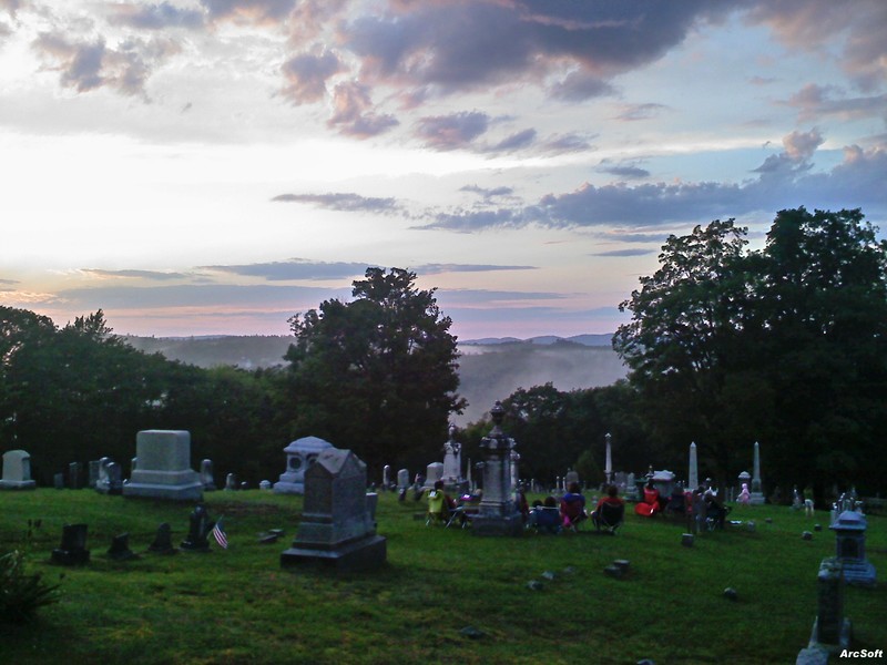 New Boston, NH: Fourth of July, 2011- View of Valley from Cemetary Hill... just before the fireworks