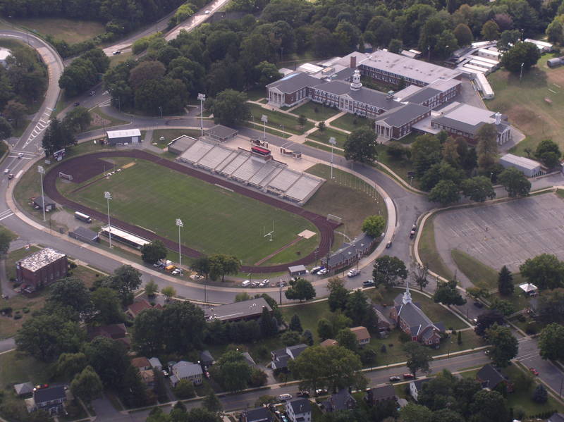 Phillipsburg, NJ: Ariel view of High School Football field I took from plane ride