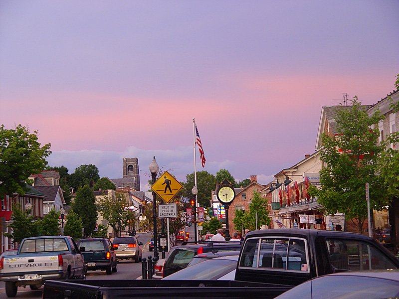Annville, PA: Sunset over historic Annville, Pennsylvania