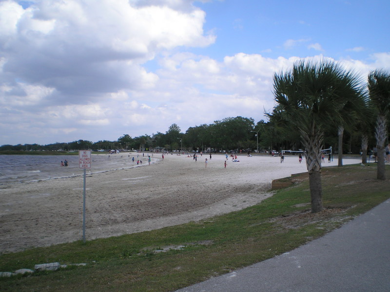 St. Cloud, FL: Typical scene at Saint Cloud's town beach in the month of March