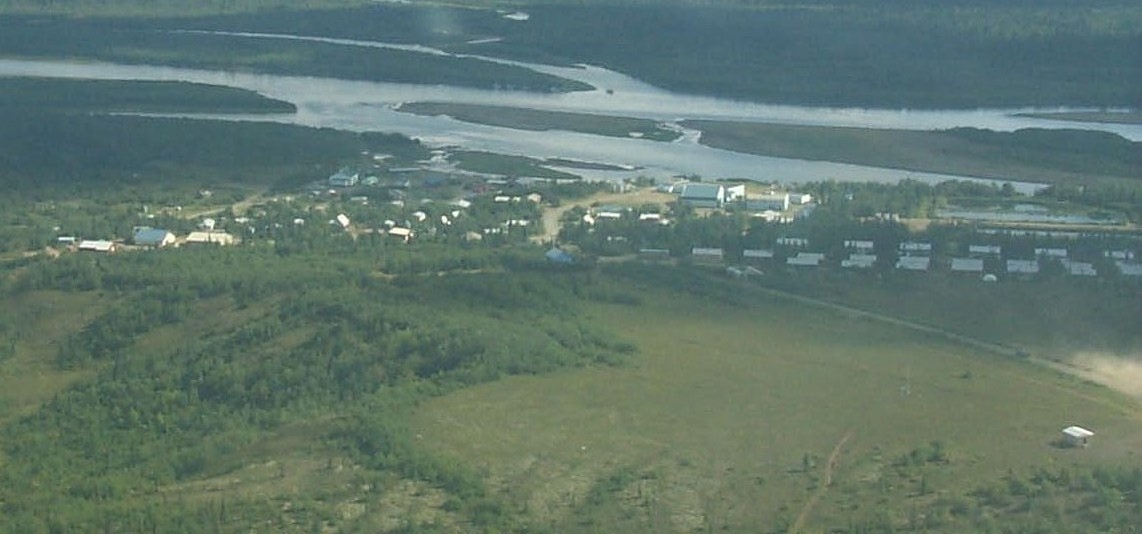 New Stuyahok, AK: from the back of the village not showing the airport
