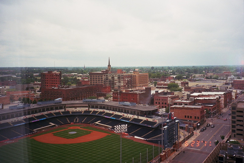Toledo, OH: Mud Hens Baseball Park and surrounding Warehouse District.