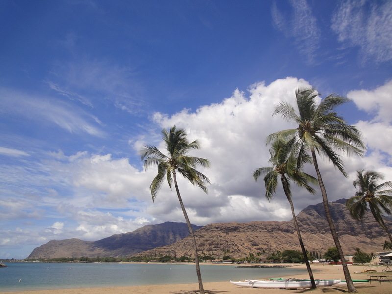 Waianae, HI: Leeward Oahu coast, pokai bay Waianae