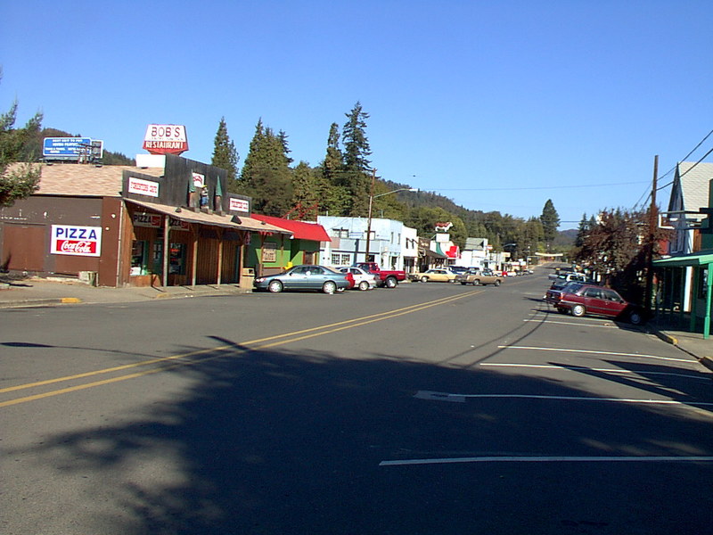 Canyonville, OR Looking N on Main Street 2010 photo, picture, image (Oregon) at