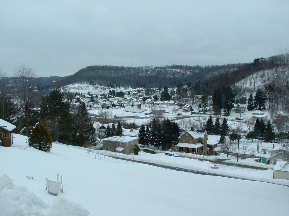 Northern Cambria, PA: view of N.Cambria from above Elizabeth Road