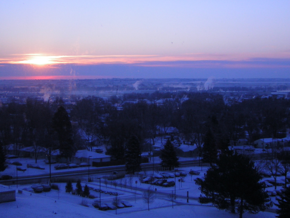 Greeley, CO: Picture of first snowfall of the year in Greeley, during sunrise