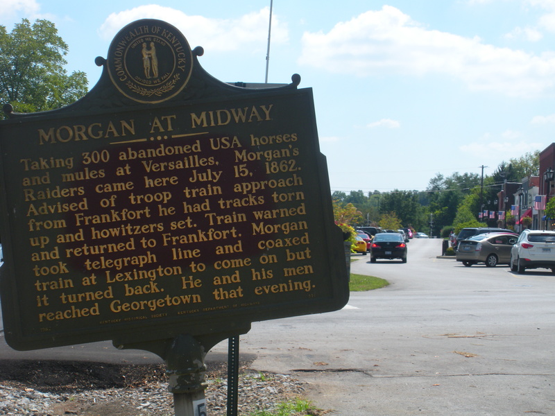Midway, KY: Historical Marker "Morgan at Midway"
