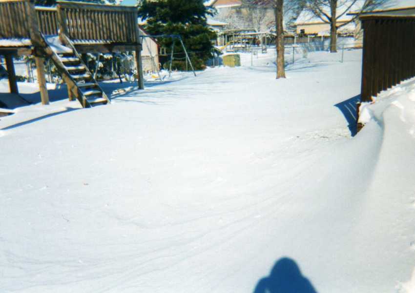 Andale, KS: Snowy Day...Average size of a backyard