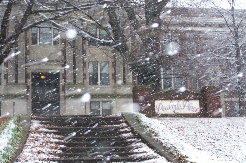 Trenton, TN: Old Peabody during our first snow of 2011