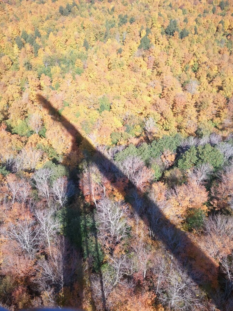 Ironwood, MI: Shadow of Copper Peak against the fall colors. October 2, 2011