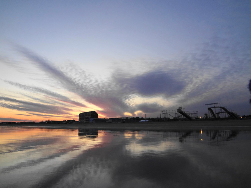 Old Orchard Beach, ME: sunset at Old Orchard Beach