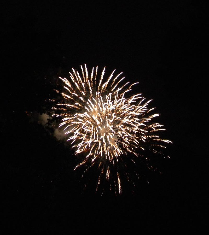 Granby, CT: Fireworks in Salmon Brook Park, July 4, 2011.