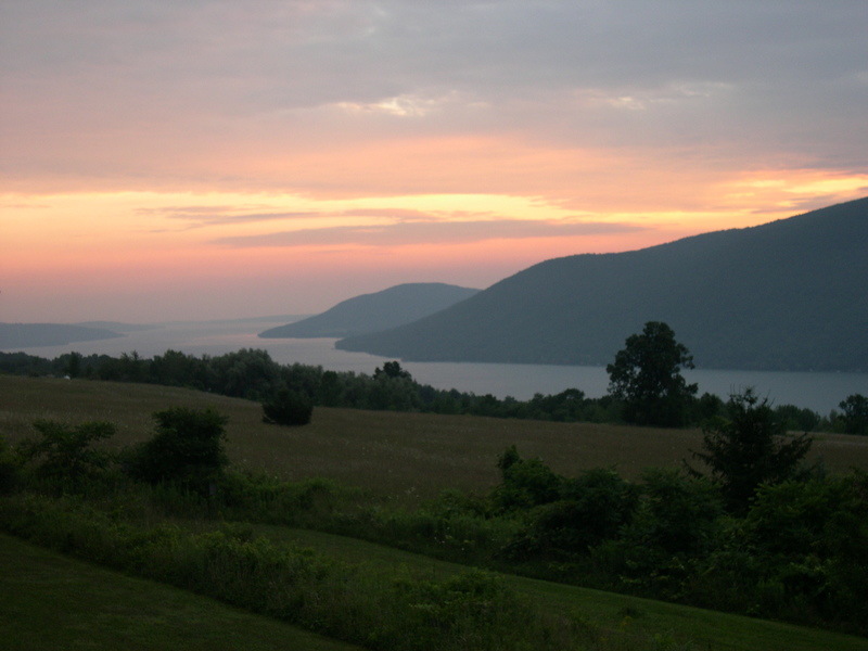 South Bristol, NY Sunrise Canandaigua Lake from Co. Hwy. 12 photo, picture, image (New York