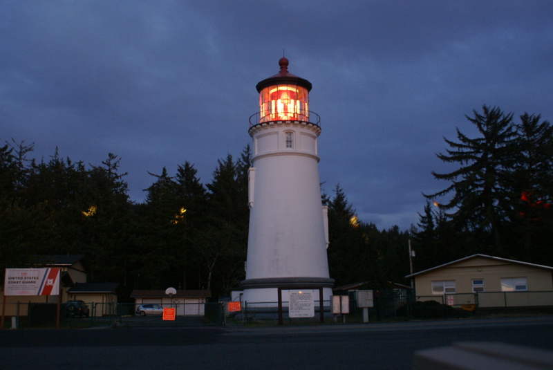Winchester Bay, OR: Umpqua Lighthouse at Night