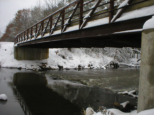 Wisconsin Rapids, WI: Bridge over One Mile Creek in Wisconsin Rapids