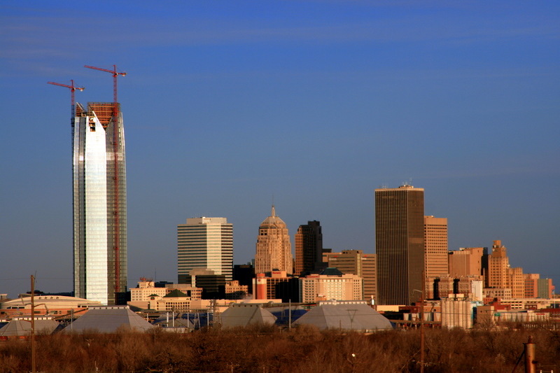 Oklahoma City, OK: OKC skyline looking NW