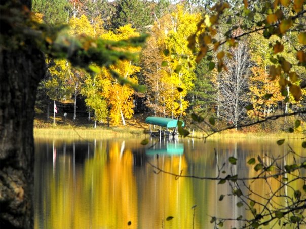 Winter, WI: fall on Black Dan Lake