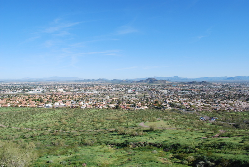 Phoenix, AZ: View from one of the Phoenix mountains in North Phoenix