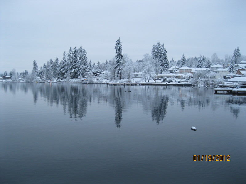 Lake Stevens, WA: Lake Stevens Snow 2012