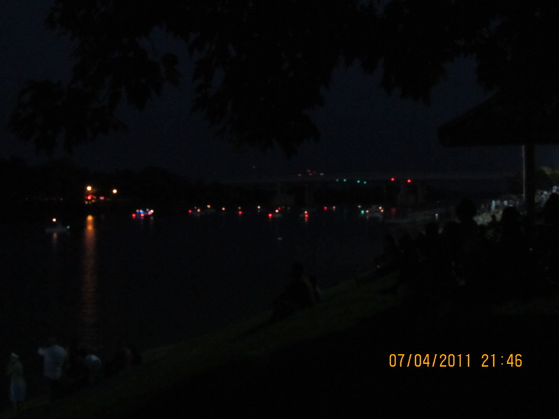 Alexandria, LA: 4th of July 2011 - Boats on Red River waiting for Fireworks to start -Alexandria, La.